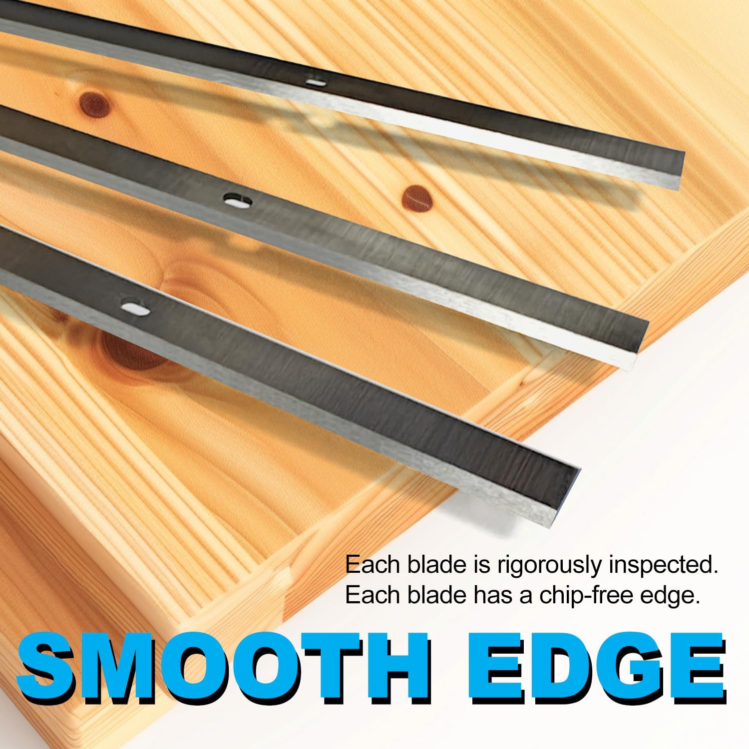 Planer Blades Knives HSS Replacement for Delta 22-580 22-549 22-555 22-590 Wen 6552 Craftsman 21743 Grizzly G0689 Ryobi AP1300 Metabo DH330 Thickness Planer 13 Inch Heat Treated Double edge Set of 3