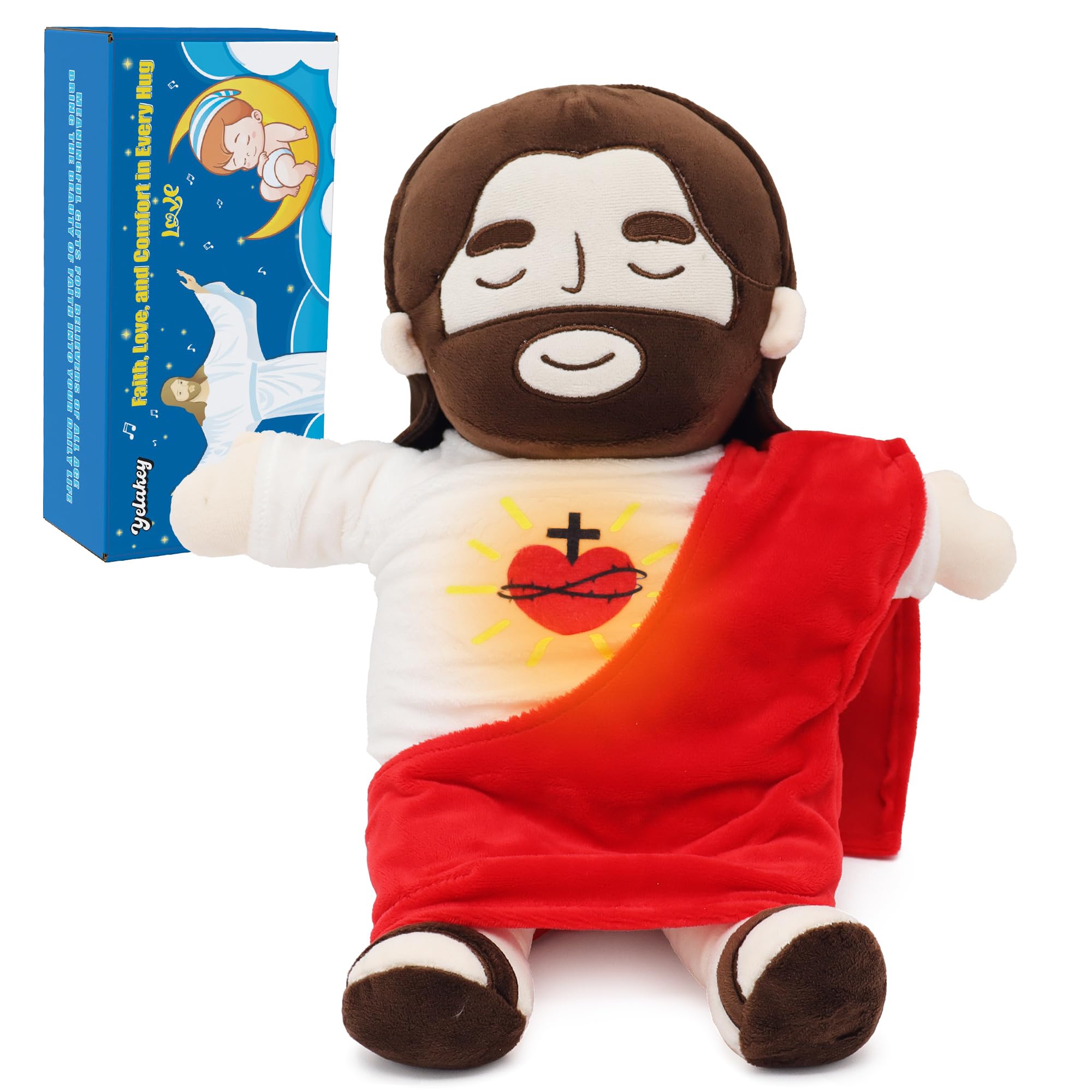 Photo 1 of Yelakey 15.7" Jesus Plush that Breathes, Religious Toys for Kids