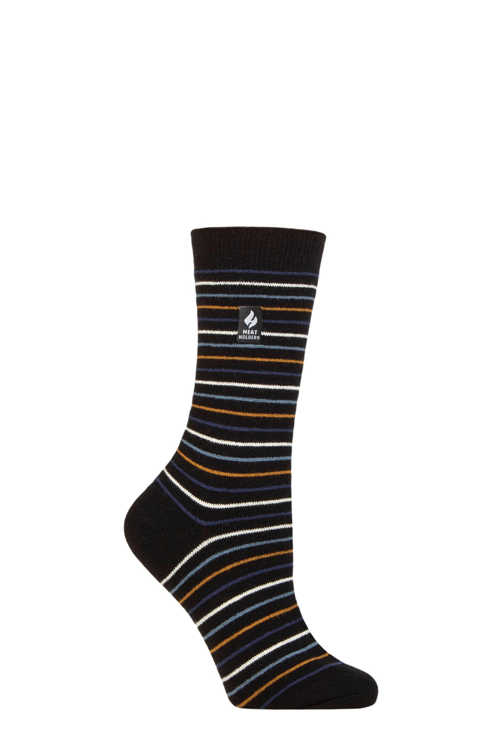 Ladies Ultra Lite Annapurna Stripe Socks - Navy