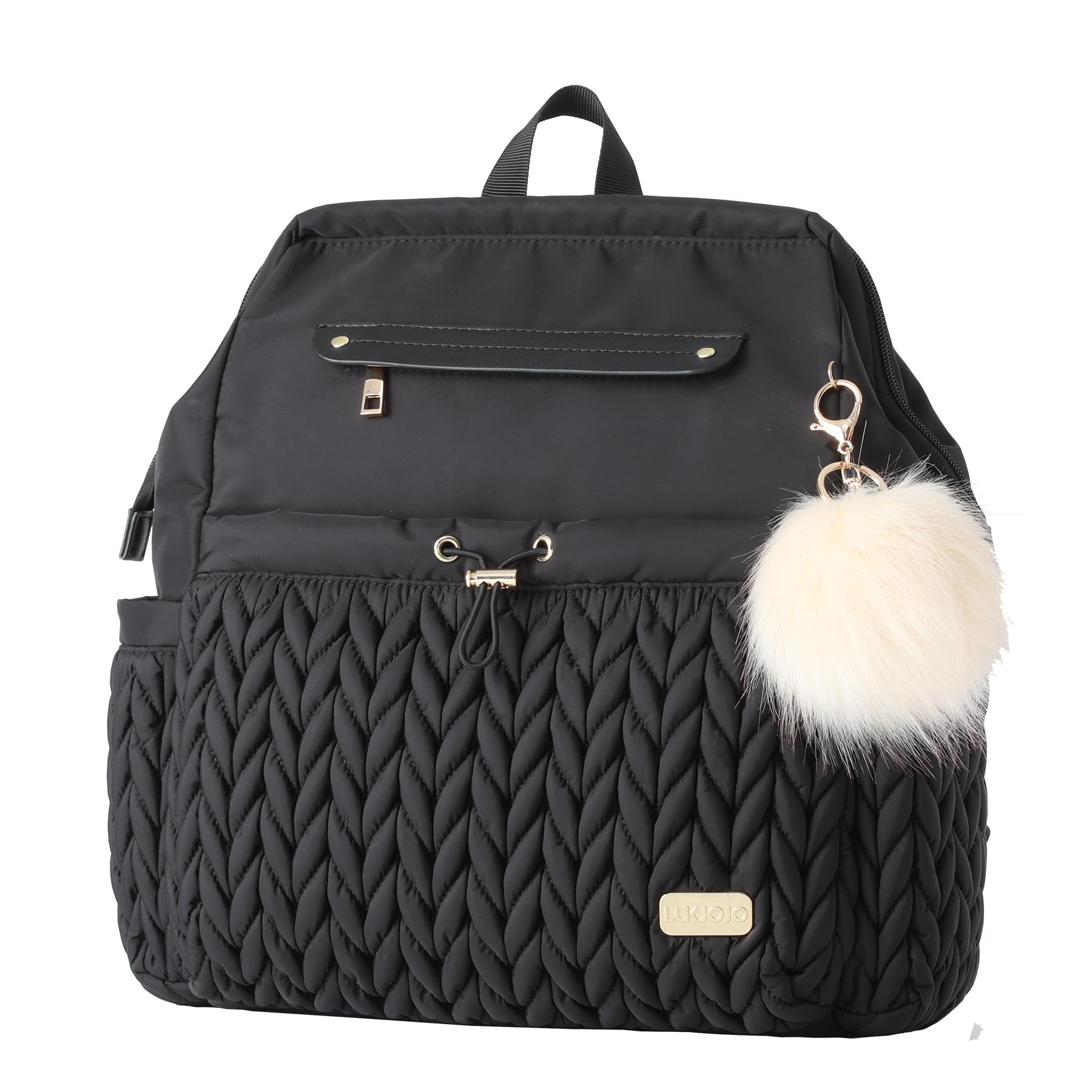 LUKJOJO Amanda Lightweigt Diaper Bag Backpack For Mom, Large Opening Travel Essentials Baby Bag, Multi Function Diaper Bag with with Changing Pad,