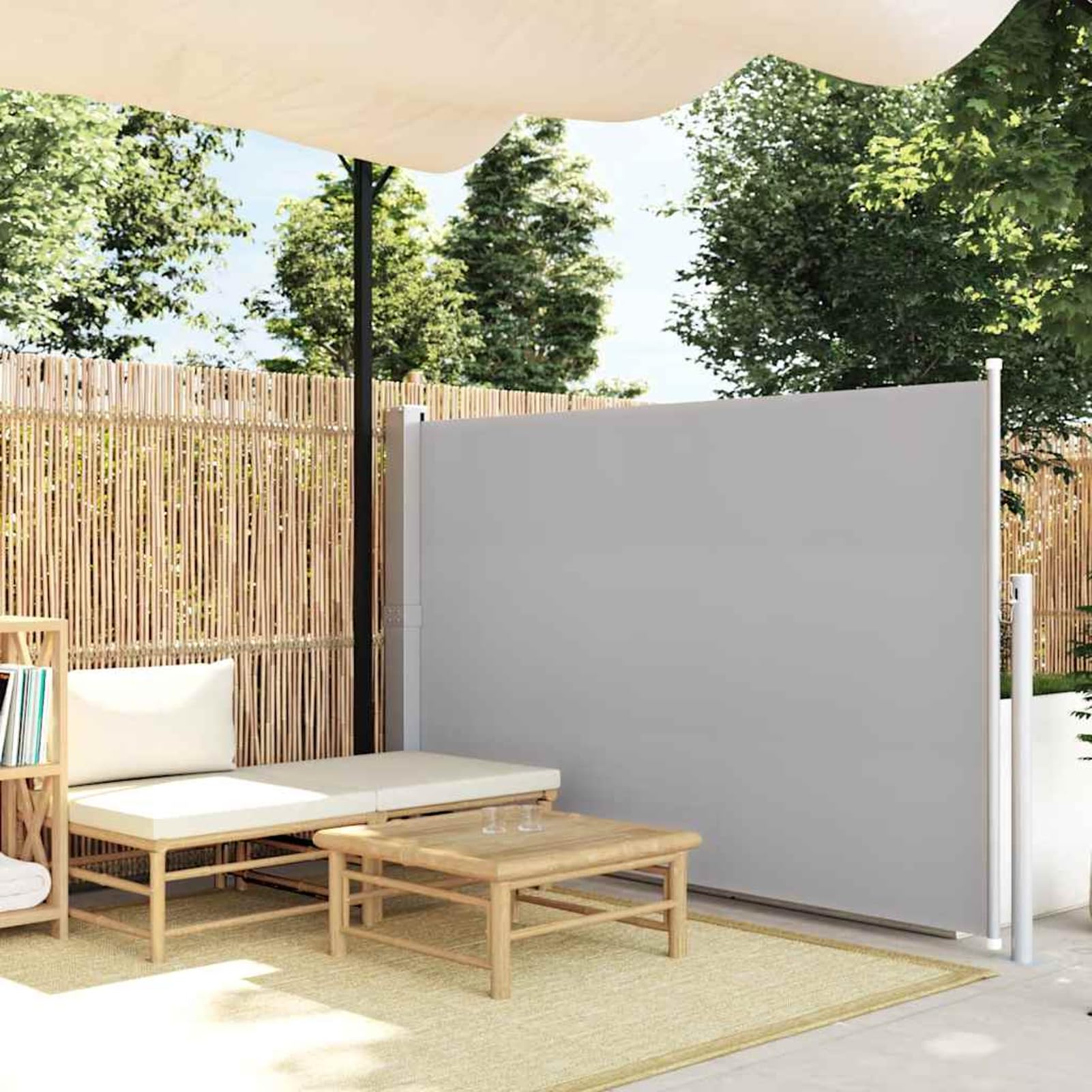 Amazon.de: Festnight Seitenmarkise 300 x 140 cm Grau | Sichtschutz  Sonnenschutz Windschutz Wasserfest | Markise fr Garten Balkon Terrasse
