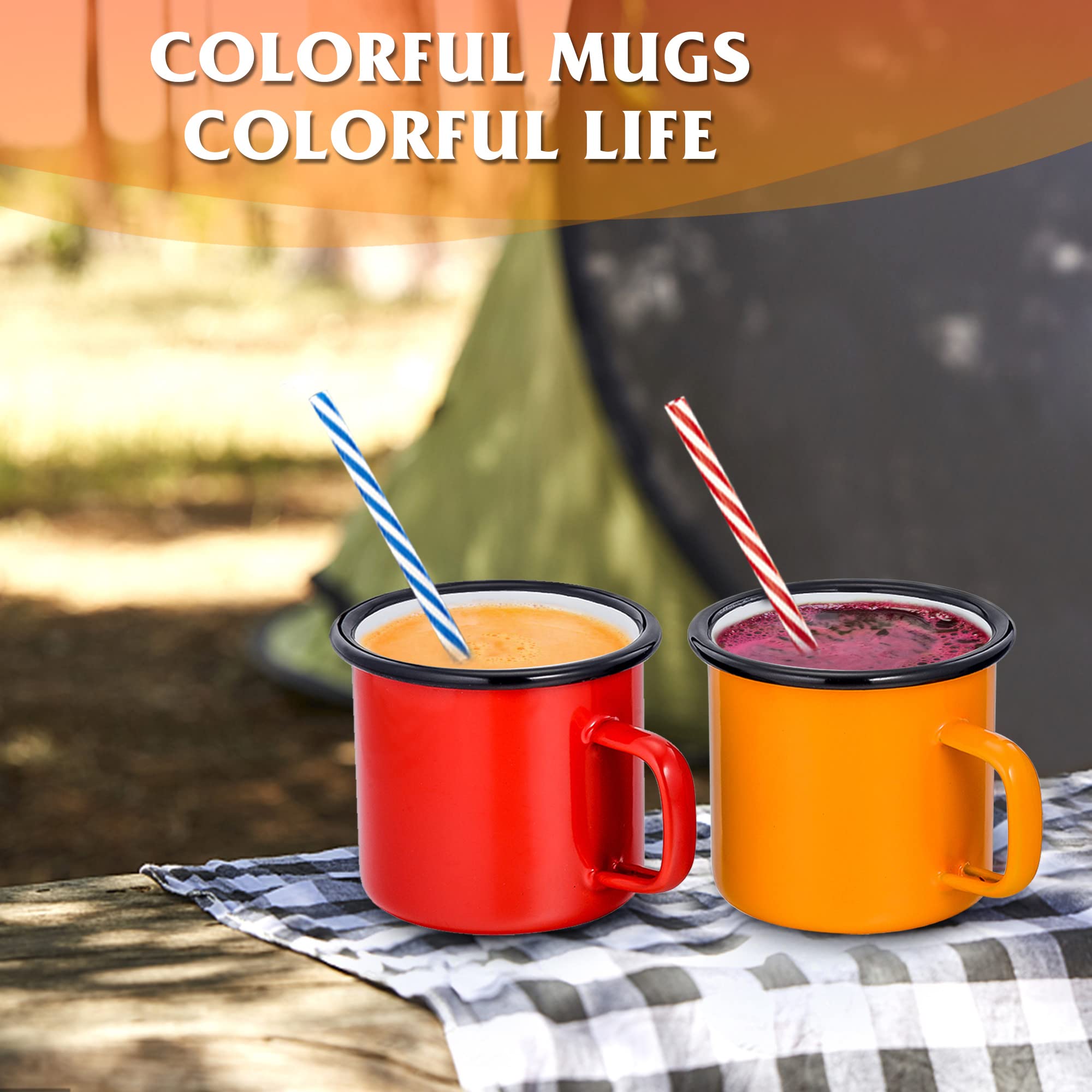 Set Di 2 Tazze Smaltate Da Campeggio - Ideali Per Caffè, Tè E Escursioni - Foto 4