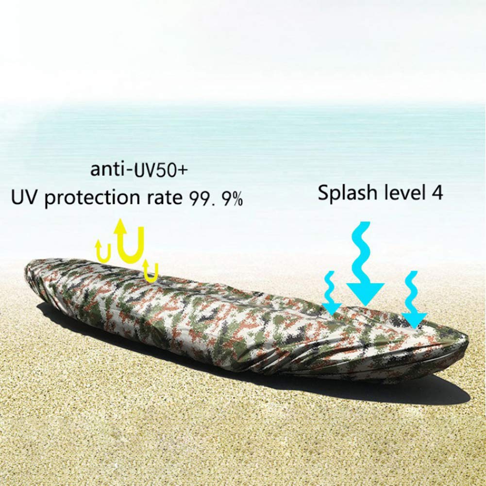 STTC Housse Bateau Canoe, Protection Contre Les intempéries Couverture de Bateau, Multi-Taille Etanche Durable en Tissu Oxford pour protéger Votre Bateau,S4,4.1/4.5m