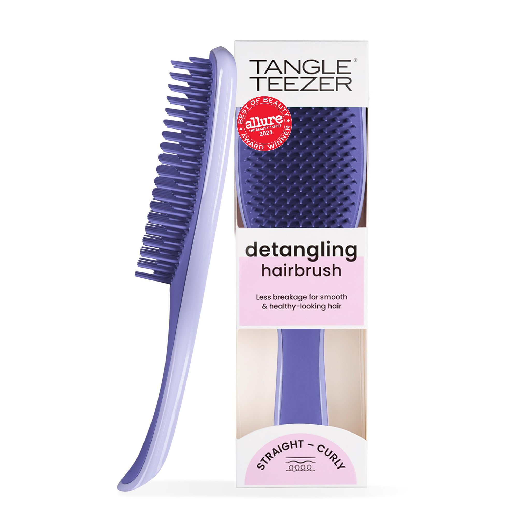 Ultimate Detangler Brush for Wet & Dry Hair, Eliminates Knots & Reduces Breakage for All Hair Types, Amazon Exclusive Lilac Purple