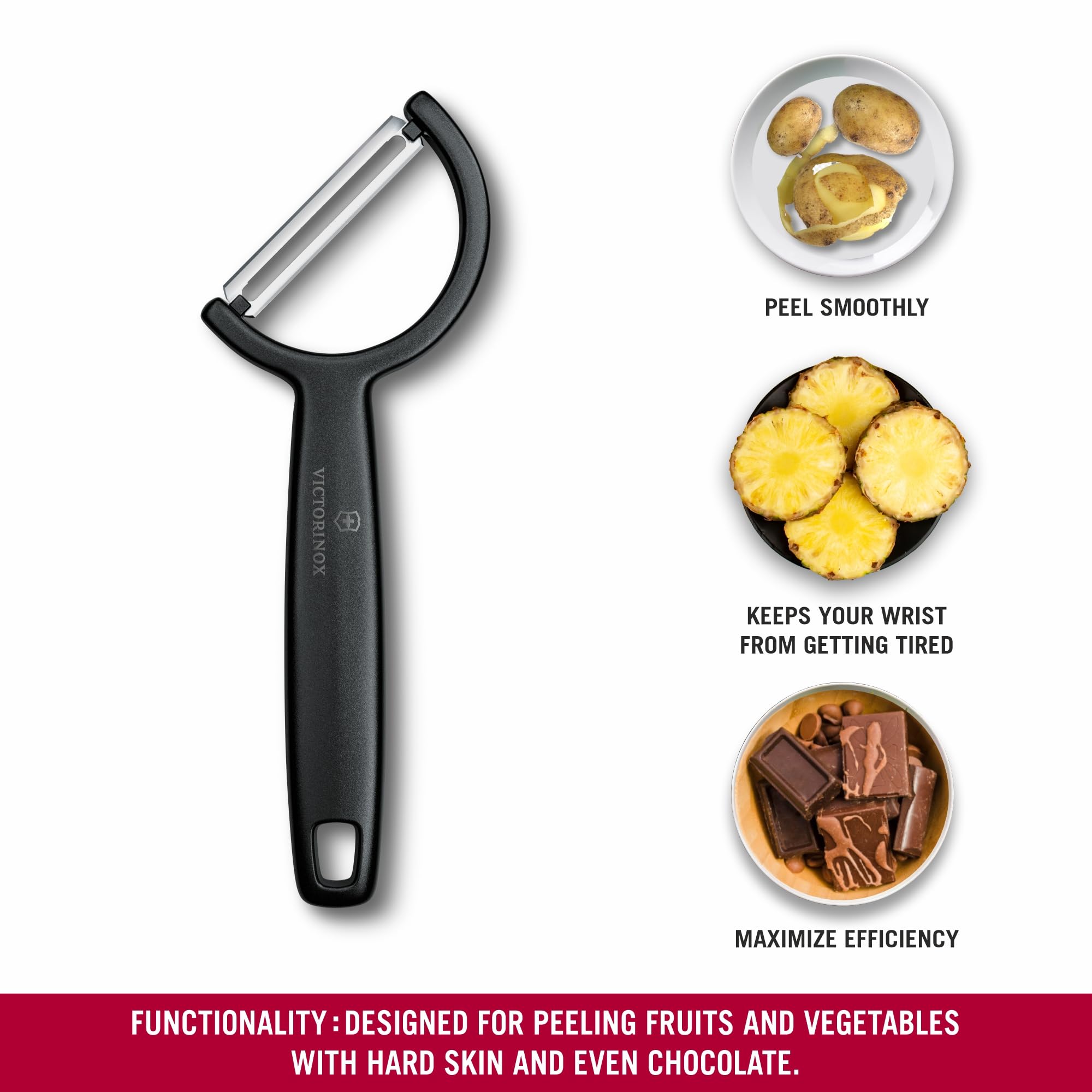 Victorinox 6.0950.3 RHO Düz Kenar Tek Taraf Siyah Soyacak