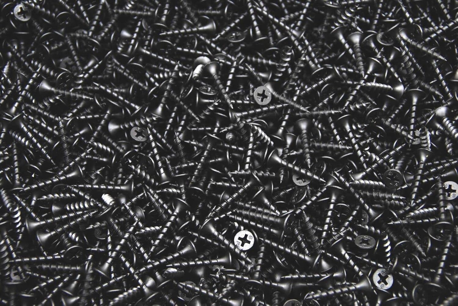1800 PCS Phillips Bugle Head 6 x 1 Coarse Drywall Wood Screw - Plain Black for DIY Real Men