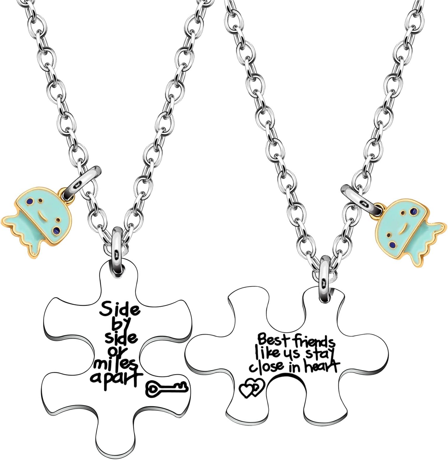 SAMORIONGifts for Best Friend BFF Necklace for 2 Girls Friendship Gifts Cute Bear Pendant Necklace Jewellery for Best Friends Birthday Gifts