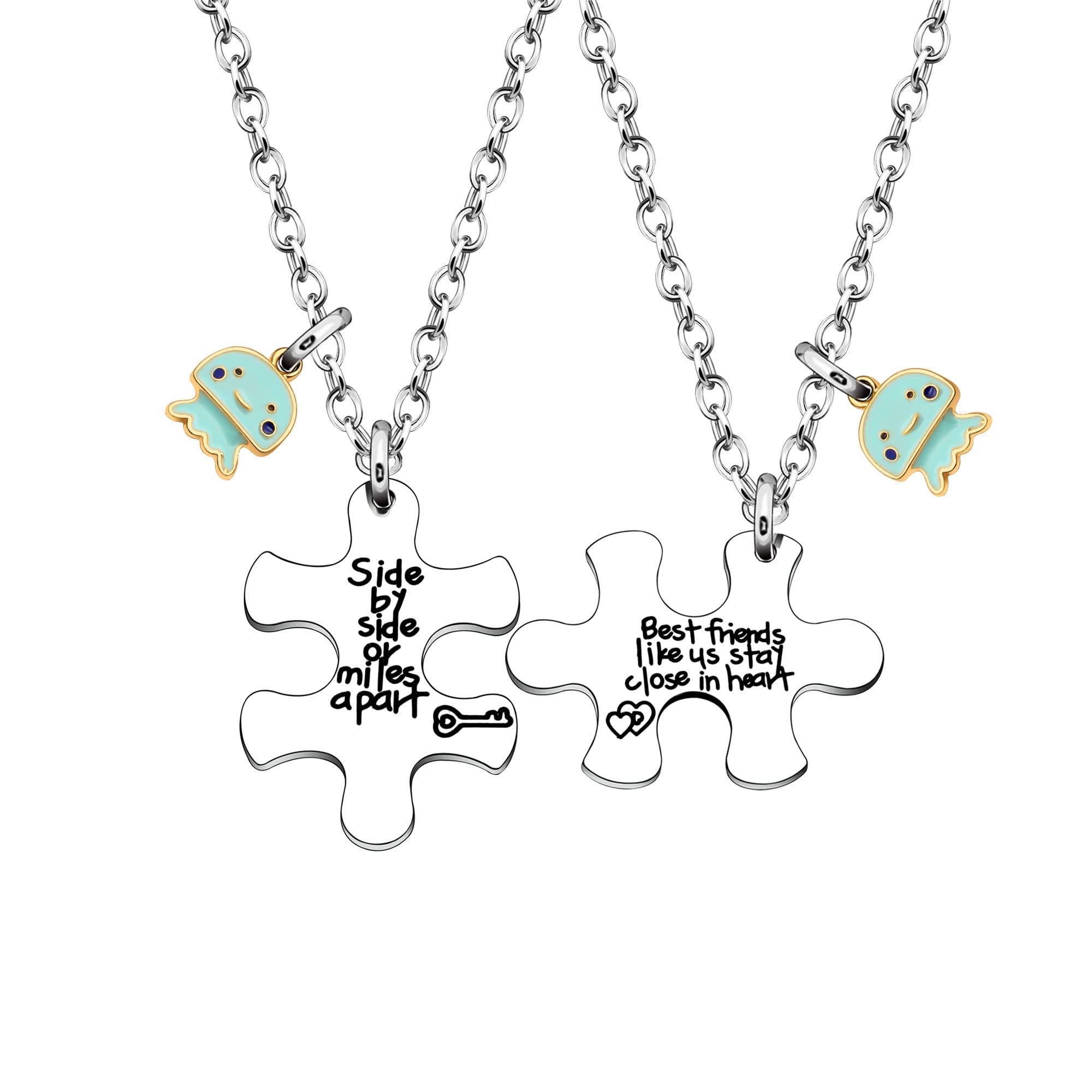 SAMORIONGifts for Best Friend BFF Necklace for 2 Girls Friendship Gifts Cute Bear Pendant Necklace Jewellery for Best Friends Birthday Gifts