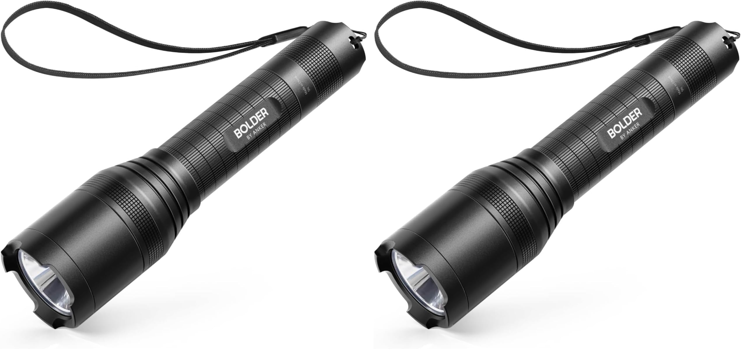 Anker Linterna recargable Bolder LC90 LED, linterna de bolsillo con luz LED CREE superbrillante de 900 lúmenes, resistente al agua IPX5, con zoom, 5 modos de luz (paquete de 2)