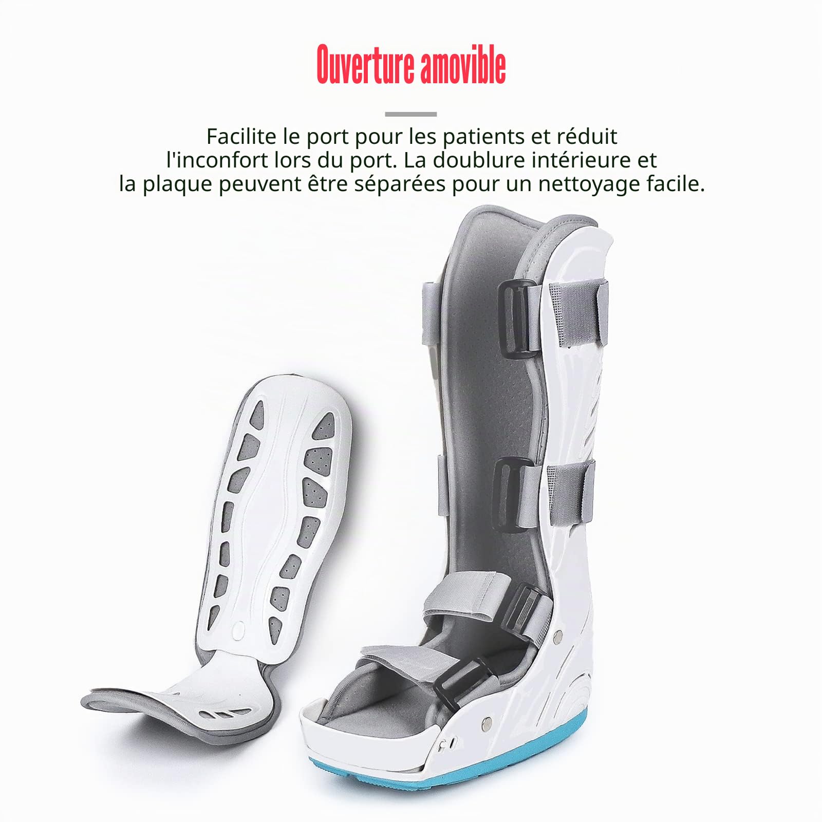 Bottes de marche gonflables orthopédiques pour entorse cheville récupération douleur pied fracture stress