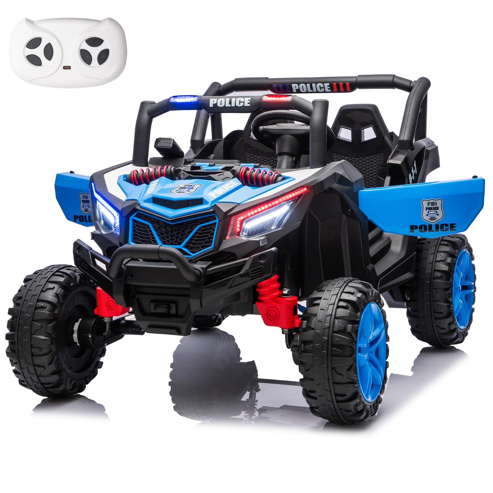 Kid Police 4WD UTV 24V Ride On Toys for Big Kids 2 Seater Ride On Toys Kids