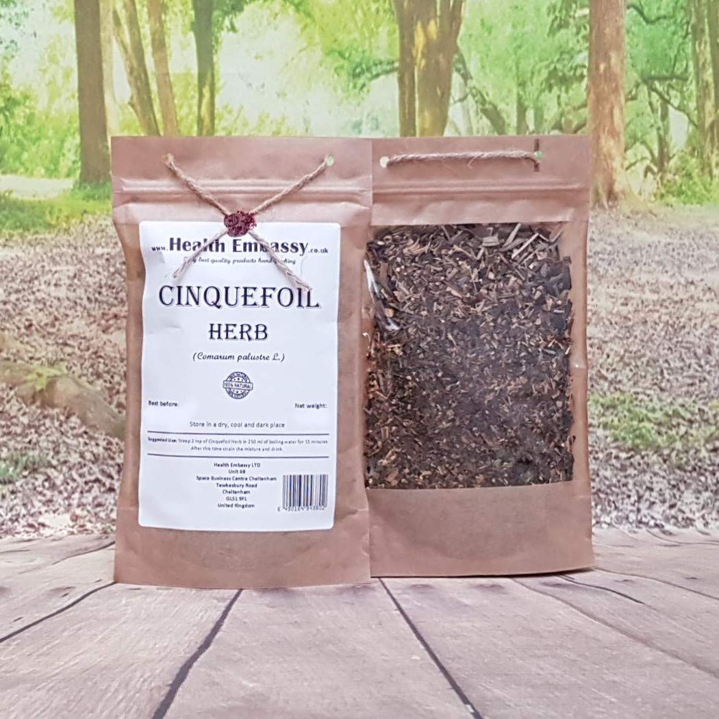 Health Embassy Cinquefoil Herb | Comarum Palustre | 100% Natural (50g)