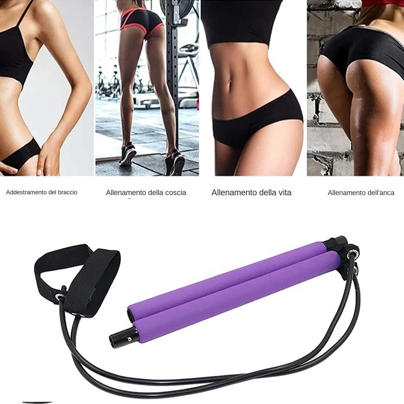 Kit Barra Per Pilates - Barra Elastica Fusion, Barre Da Allenamento Portatili, Attrezzo Fitness Multifunzione | Attrezzatura Leggera Per L'allenamento Di Resistenza Per Scultura, Yoga, Pilates