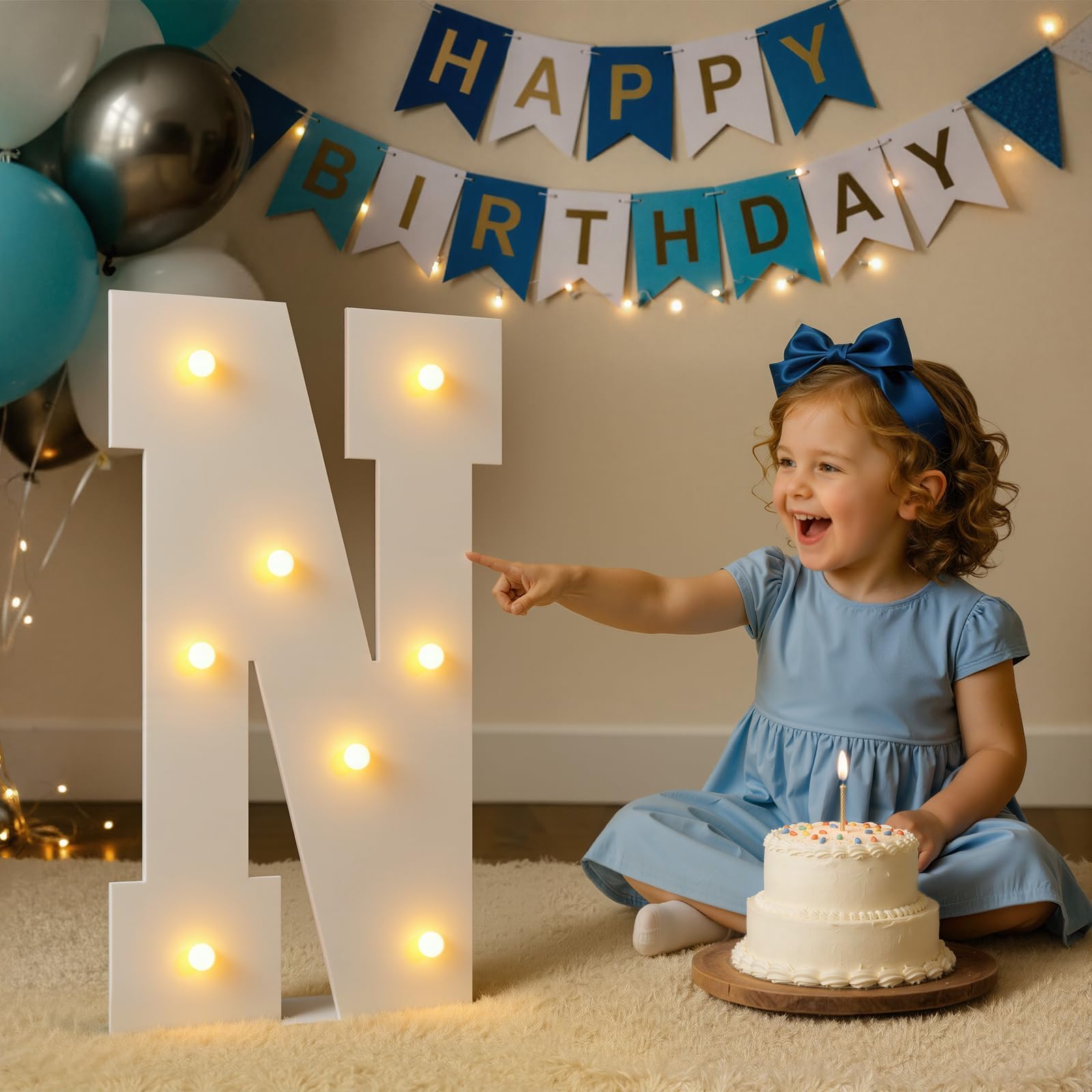 Photo 1 of ***STOCK PHOTO FOR REFERENCE ONLY***Bugame 2FT Light Up letters, Quick 5-Min Setup, Battery Operated LED Large Lighted Letters for Party Birthday Baby Shower Wedding Graduation Decor, Marquee Letter "Y"