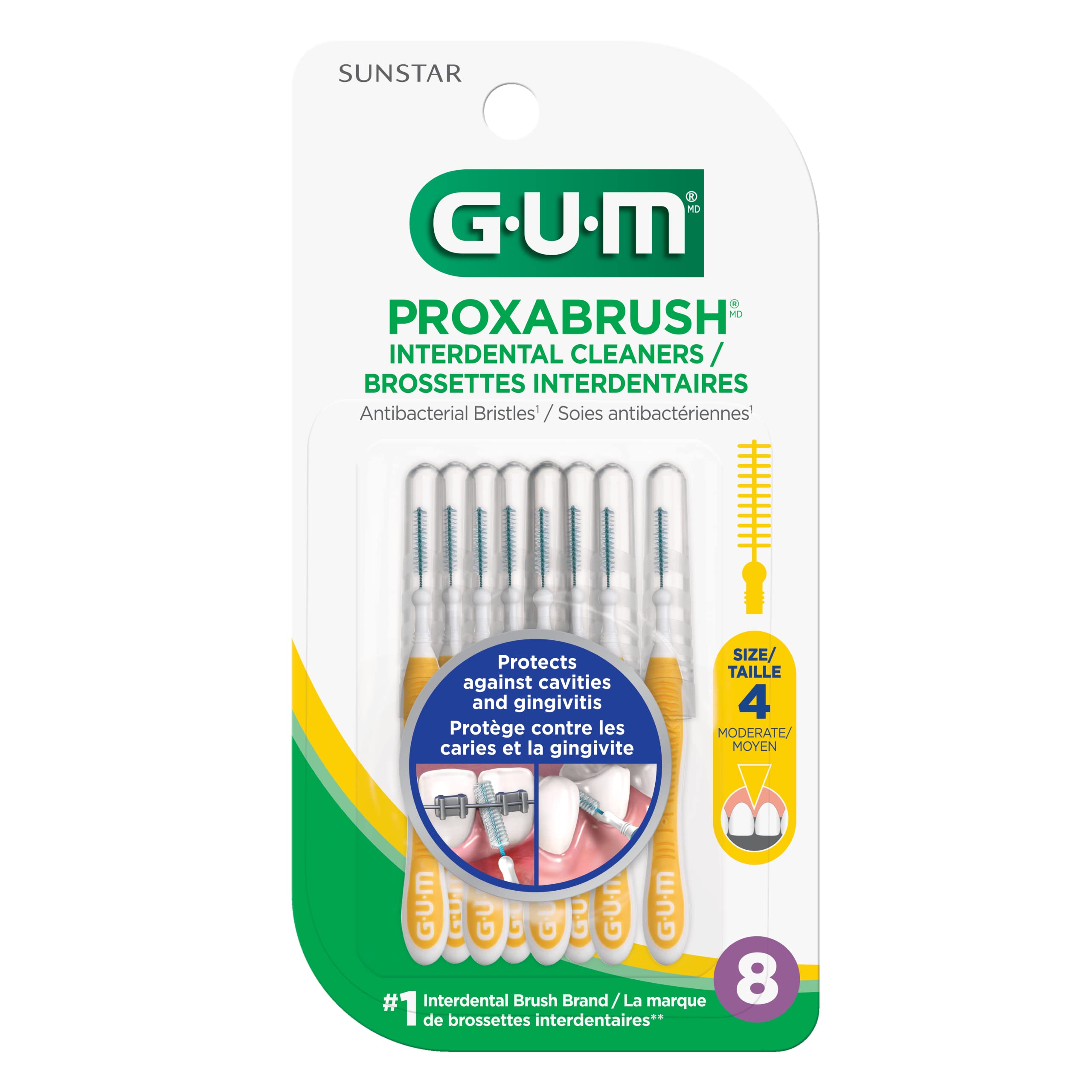 GUM Proxabrush® Reusable Interdental Cleaners, Antibacterial