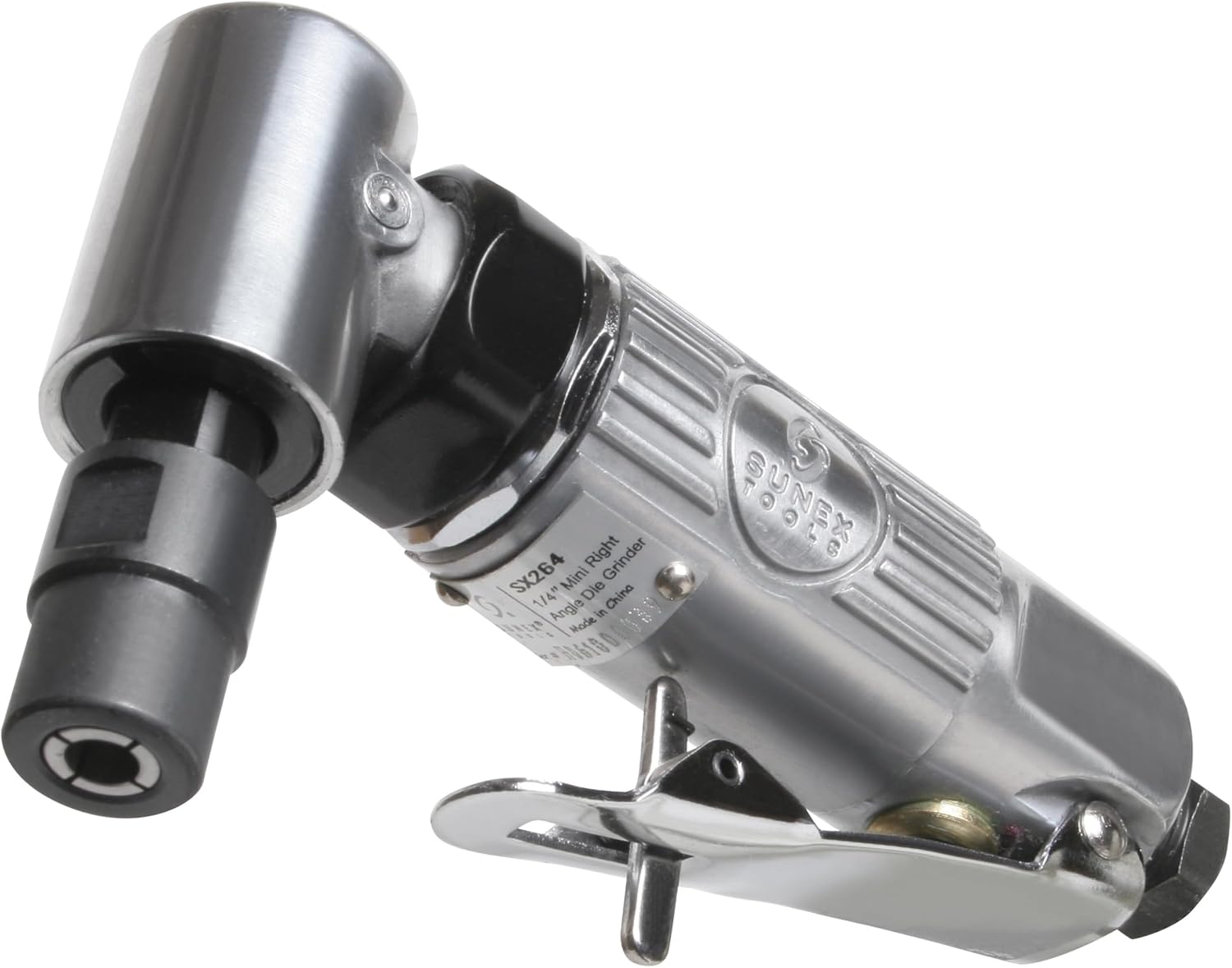 Right Angle Drive, Mini Right Angle Die Grinder, 1/4", 1/4 in Air Inlet, 1/4" Collet, 20,000 RPM