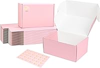 Vista 28 de Cajas de envío medianas de 10 x 8 x 2 pulgadas, paquete de 40 cajas de cartón corrugado marrón para embalaje, envío de regalos para pequeñas empresas