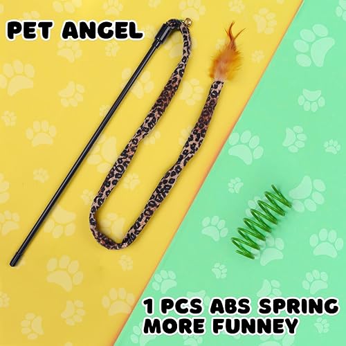 Miniatura 3 de Ms.Dou Túnel grande para gatos, túnel de juego J para gatos de interior, juguete grande para gatos con teaser y resorte, tubo de túnel plegable, 12