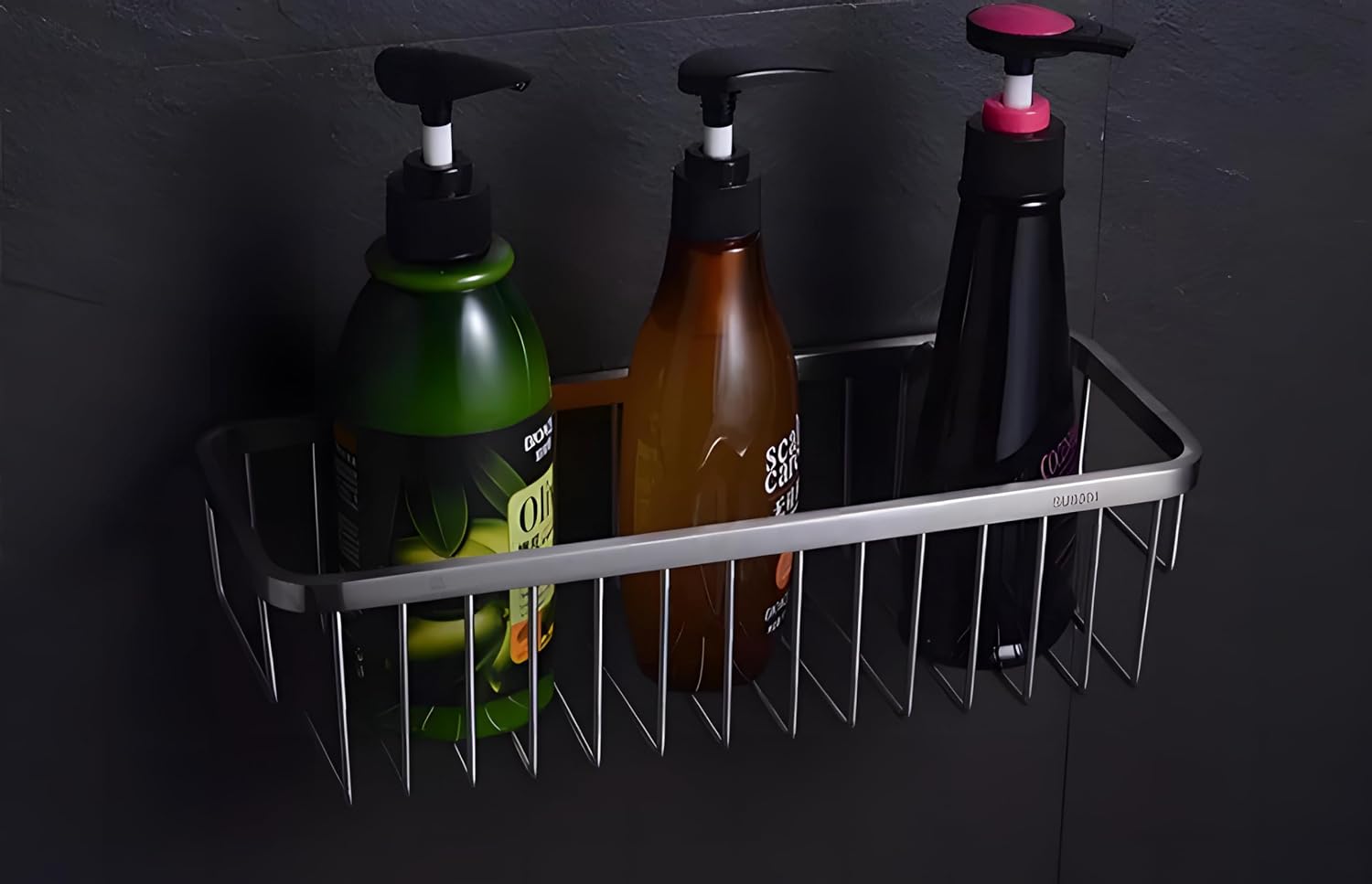 Stainless Steel Rectangular Shower Caddy for Shampoo and Body Wash - Bathroom Organizer Shelf