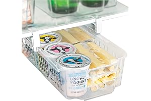 Smart Design Adjustable Pull Out Refrigerator Drawer - Medium