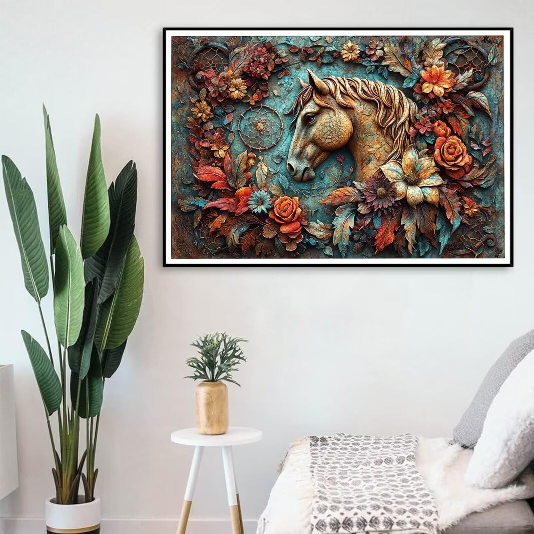 Puzzle Cavallo, Puzzle 2000 Pezzi Adulti per Decor, Regalo Donna/Uomo -8678