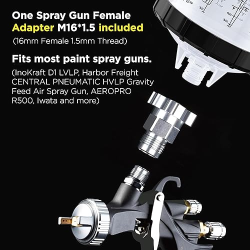 Miniatura 3 de InoKraft Vasos Desechables para Pistola de Pintura, Kit Kit Grande de 28 Onzas (800ml) con 6 Vasos y Tapas, 1 Vaso Rígido con Anillo Retenedor, 3