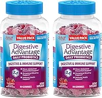 Digestive Advantage Daily Probiotic Gummies for Gut & Immune Health - BC30 Probiotic, Superfruit Flavor, 180 Ct Pack of 2