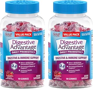 Digestive Advantage Daily Probiotic Gummies for Gut & Immune Health - BC30 Probiotic, Superfruit Flavor, 180 Ct Pack of 2
