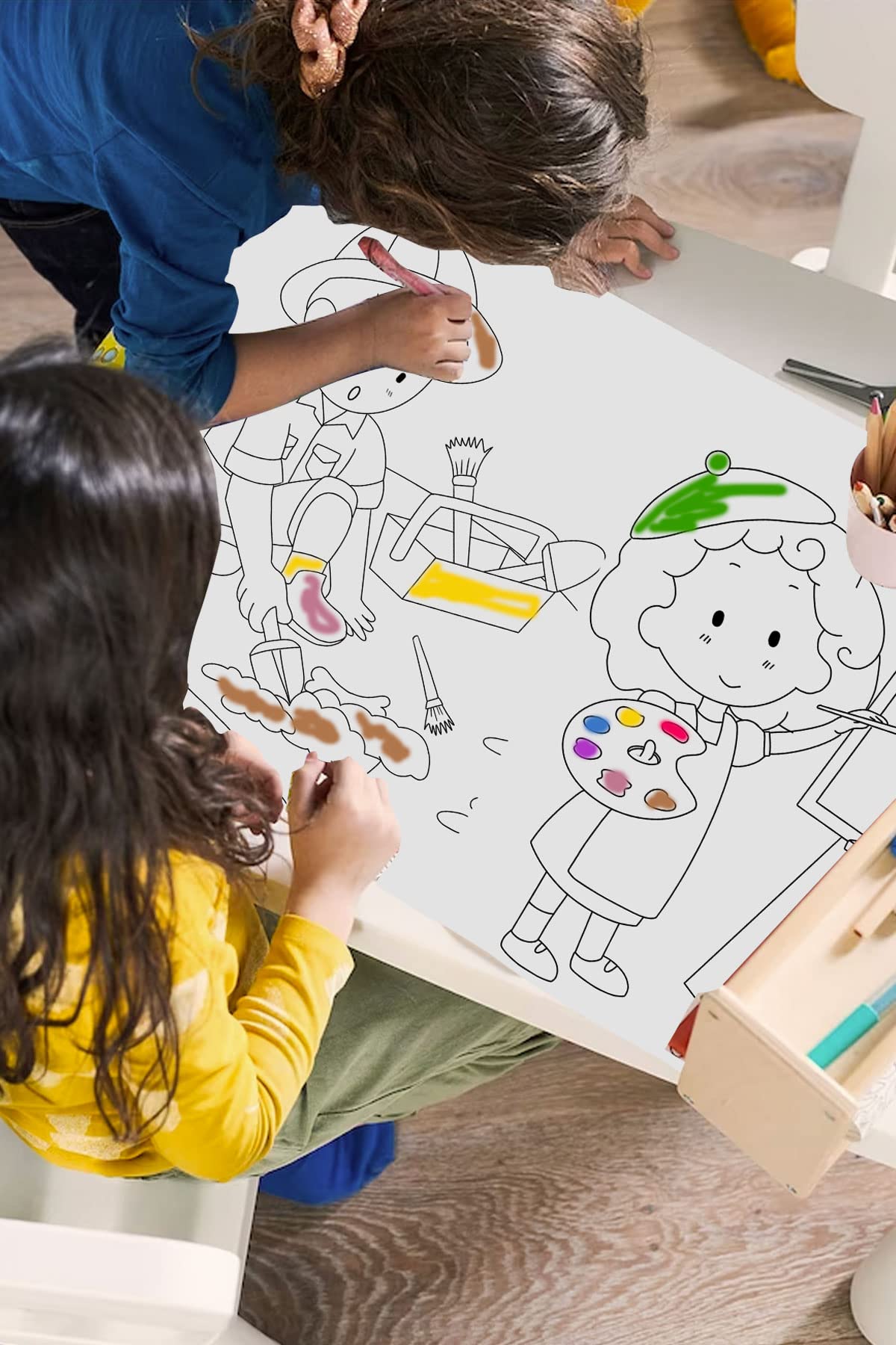 SinaTicaret Meslekleri Tanıyalım Kariyer Dev Boyama Kağıdı Boyama Rulosu Büyük Boy 5 Metre