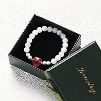 Vista 6 de Healing Bracelets for Women-Handmade Bracelets-White Chalcedony,Moonstone Bead Bracelet Women Jewelry-Crystal Bracelet for Love