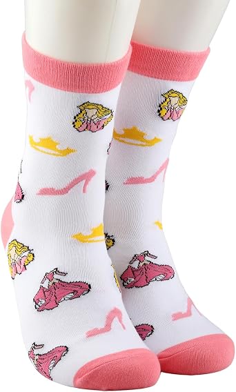 PWHAOO 1 Pair Princess Movie Socks Princess Socks Fairy Tales Inspired Gift Movie Lover Gift