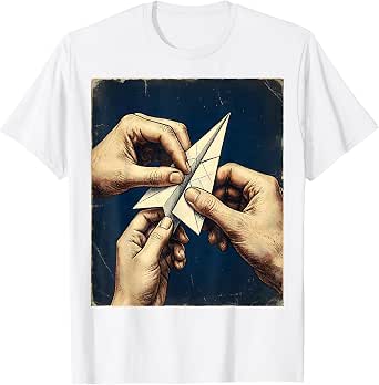Paper Airplane Hands Collaborative Art T-Shirt