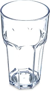 Louis Tall Tumbler for Restaurants, Catering, Kitchens, Plastic, 20 Ounces, Clear, (Pack of 24)