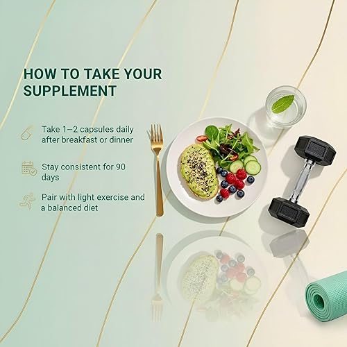 Miniatura 3 de Complejo de péptidos de colágeno 1000 mg  60 cápsulas veganas  con ácido hialurónico y biotina  Fórmula sin marinos a base de plantas Beauty Wellness