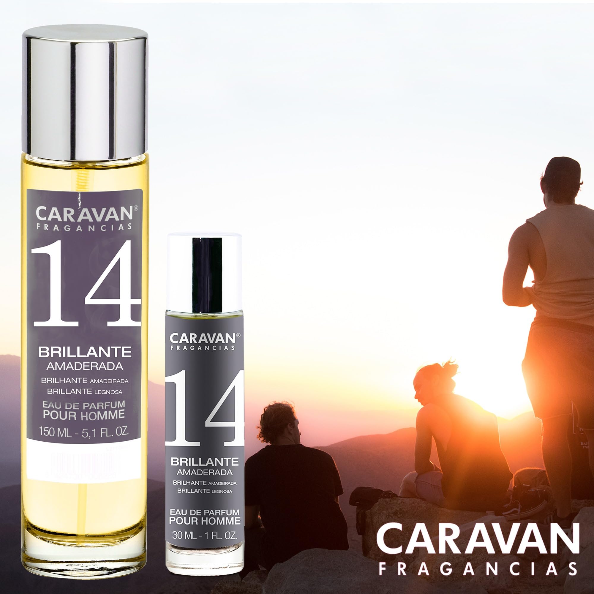 Set de 6x 150ml Caravan perfume de hombre Nº14