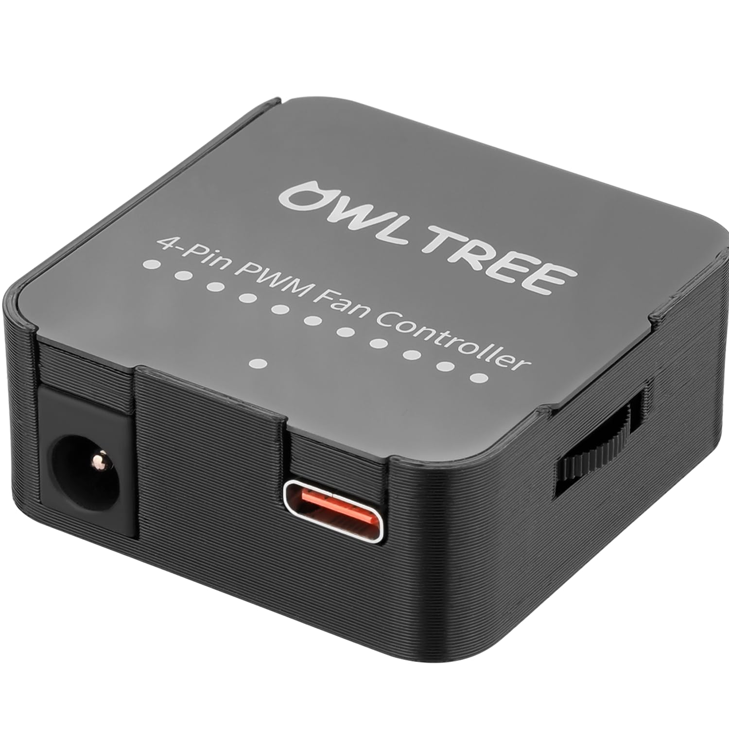 12V 4 Pin PWM Fan Speed Controller PC Fan Hub 6 Fans Supported, Powered by Type-C PD3.0 QC 3.0 and DC 5521 with Max Total 60W Output
