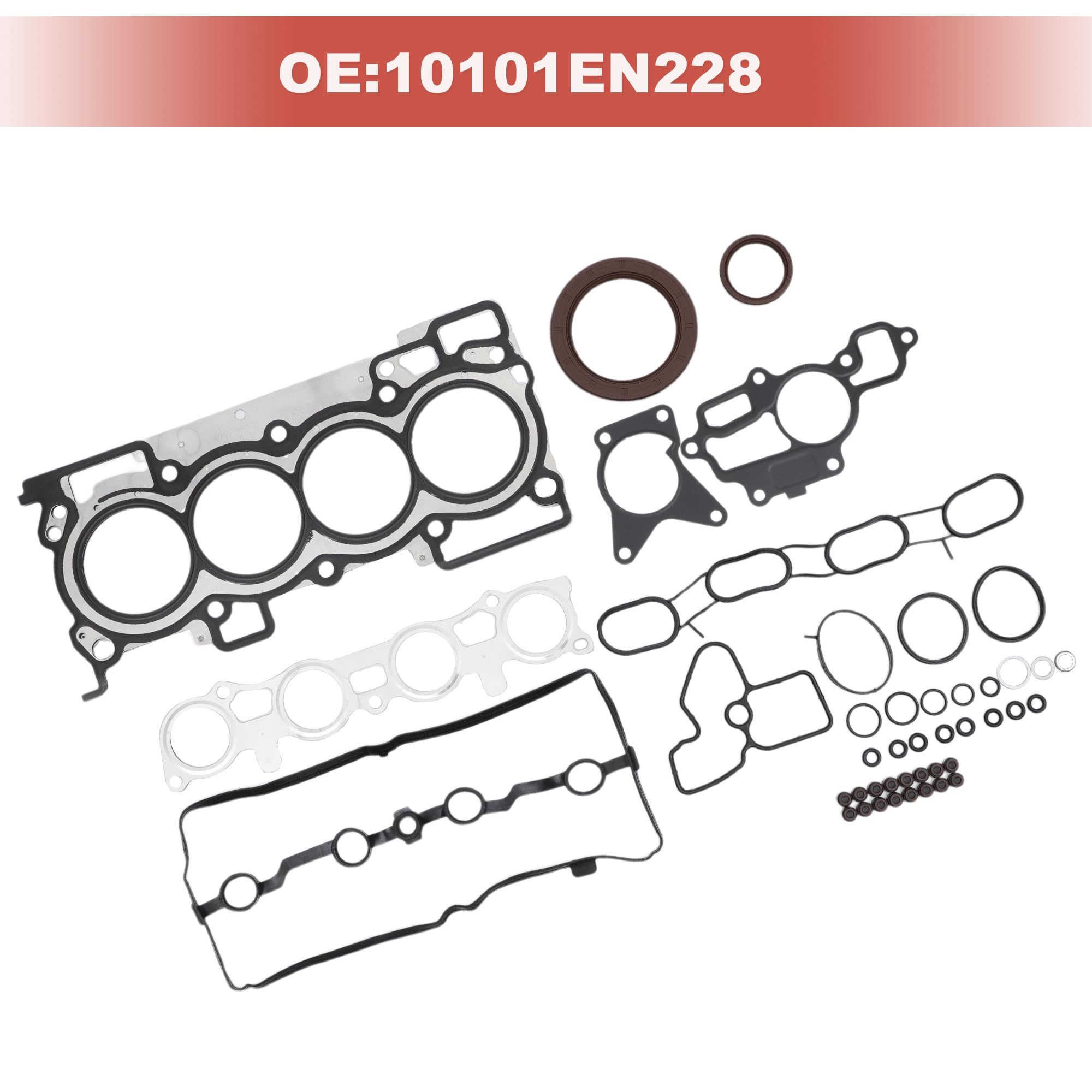 A ABSOPRO Juego De Juntas De Culata Para Nissan Mr20De(G11Z) 1 Juego | OE: 10101EN228, Material: Metal Y Goma, Función: Resistencia A Altas Temperaturas, Instalación Fácil