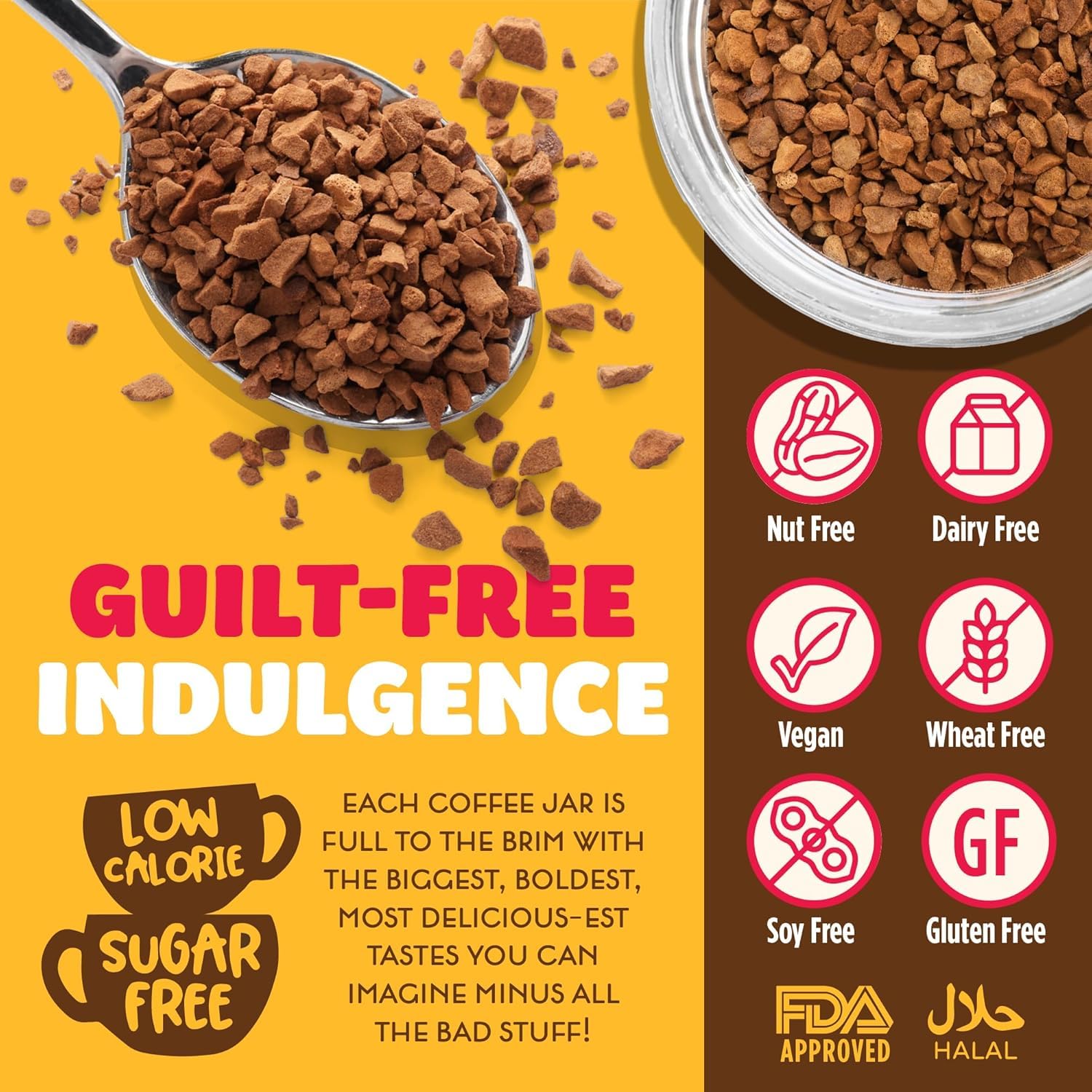 Beanies Autumn Flavoured Instant Coffee Variety Pack 300g (6 x 50g Jars) – Includes Cinder Toffee, Gingerbread & Pumpkin Spice, Sugar Free, Low Calorie, Vegan & Gluten Free, Freeze-Dried Coffee