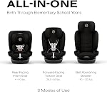 Cybex Callisto G 360 Rotating All-in-One Convertible Car Seat, SafeLock 1-Time Seat Belt Installation for Fast, Secure Setup, Side Impact Protection, SensorSafe – Moon Black