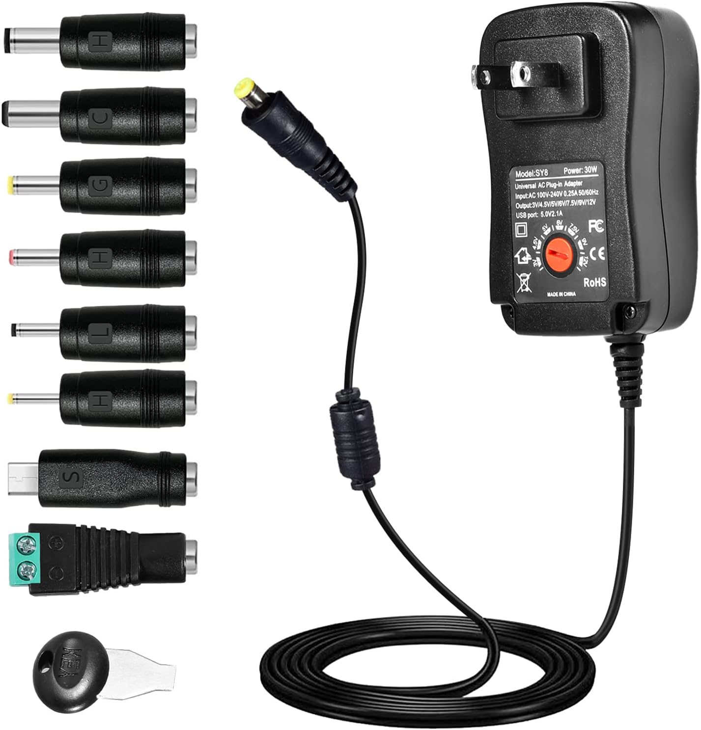 Alimentation Universelle, Transformateur 12 V, Chargeur Mural Avec
