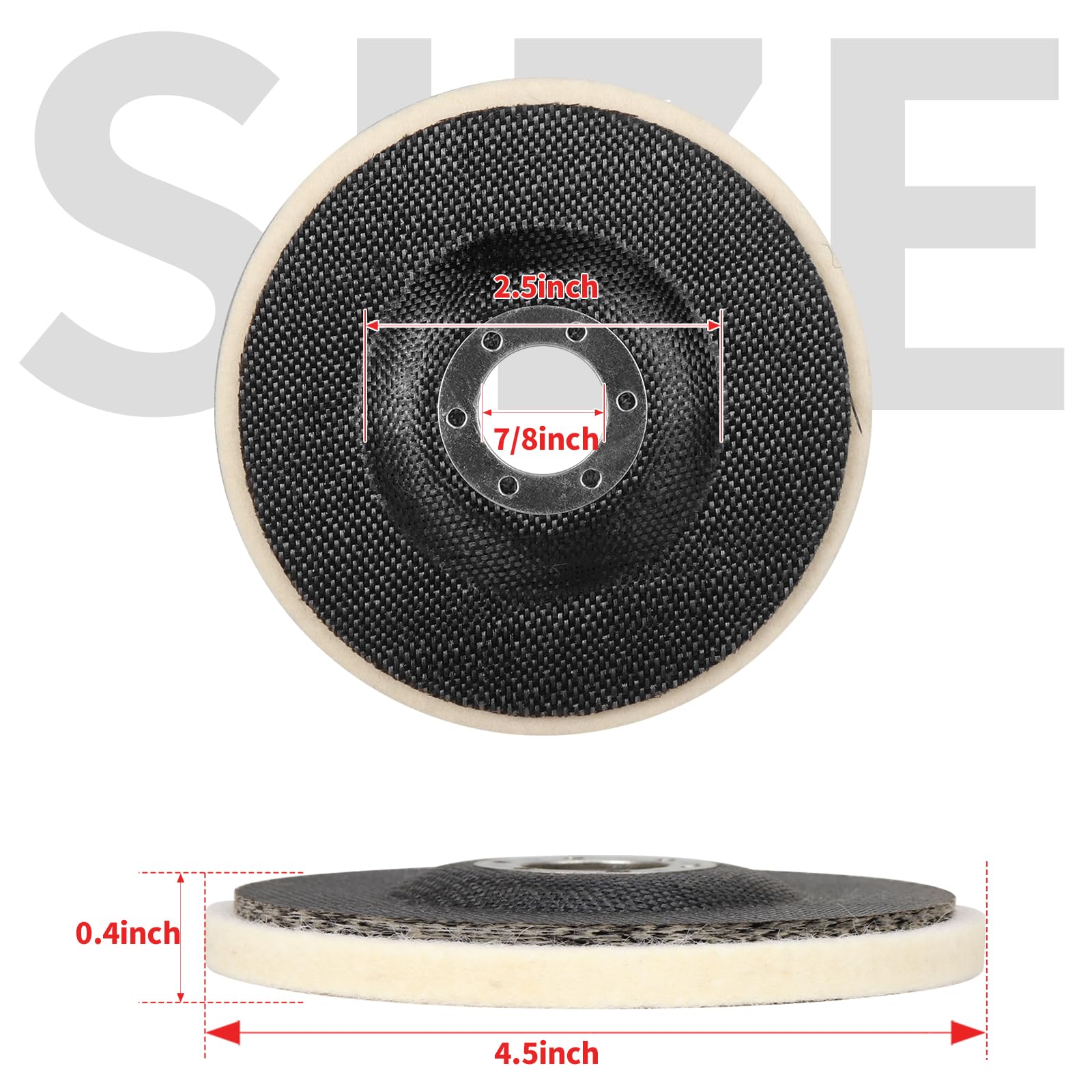 Disco lamellare in Lana 115 mm, Confezione da 10, Disco abrasivo in Feltro di Lana di Alta qualità, Grana Molto fine for smerigliatrice angolare, for lucidare Metallo e Legno(Flat Wheel)