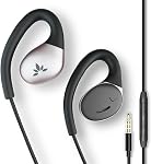 Avantree Resolve –3.5mm AUX Ecouteurs à écran ouvert filaire avec micro & Crochet sur oreille, pour les aînés & Hommes avec grandes oreilles, idéal pour bureau, extérieur & Accueil (Grande Taille)