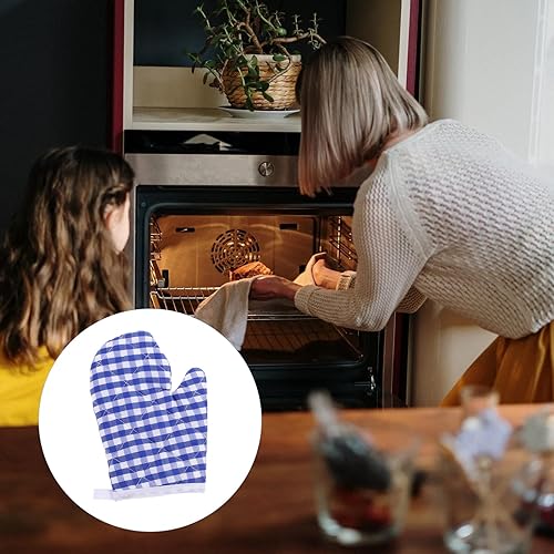 Miniatura 9 de DOITOOL Guantes de cocina para niños, 2 unidades, guantes para horno de microondas, guantes de cocina resistentes al calor, guantes de cocina