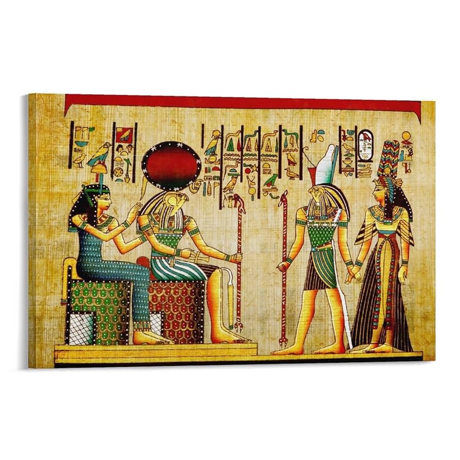 エジプトパピルス　アーティストの作品 ヴィンテージの古いエジプトのパピルス。エジプトで作られ