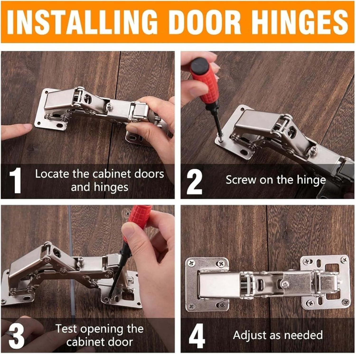 1/2PCS Adjustable Steel Cabinet Hinges 130-170 Degree Hydraulic Soft Close Kitchen Cupboard Door Hinge Furniture Hardware(Style A)