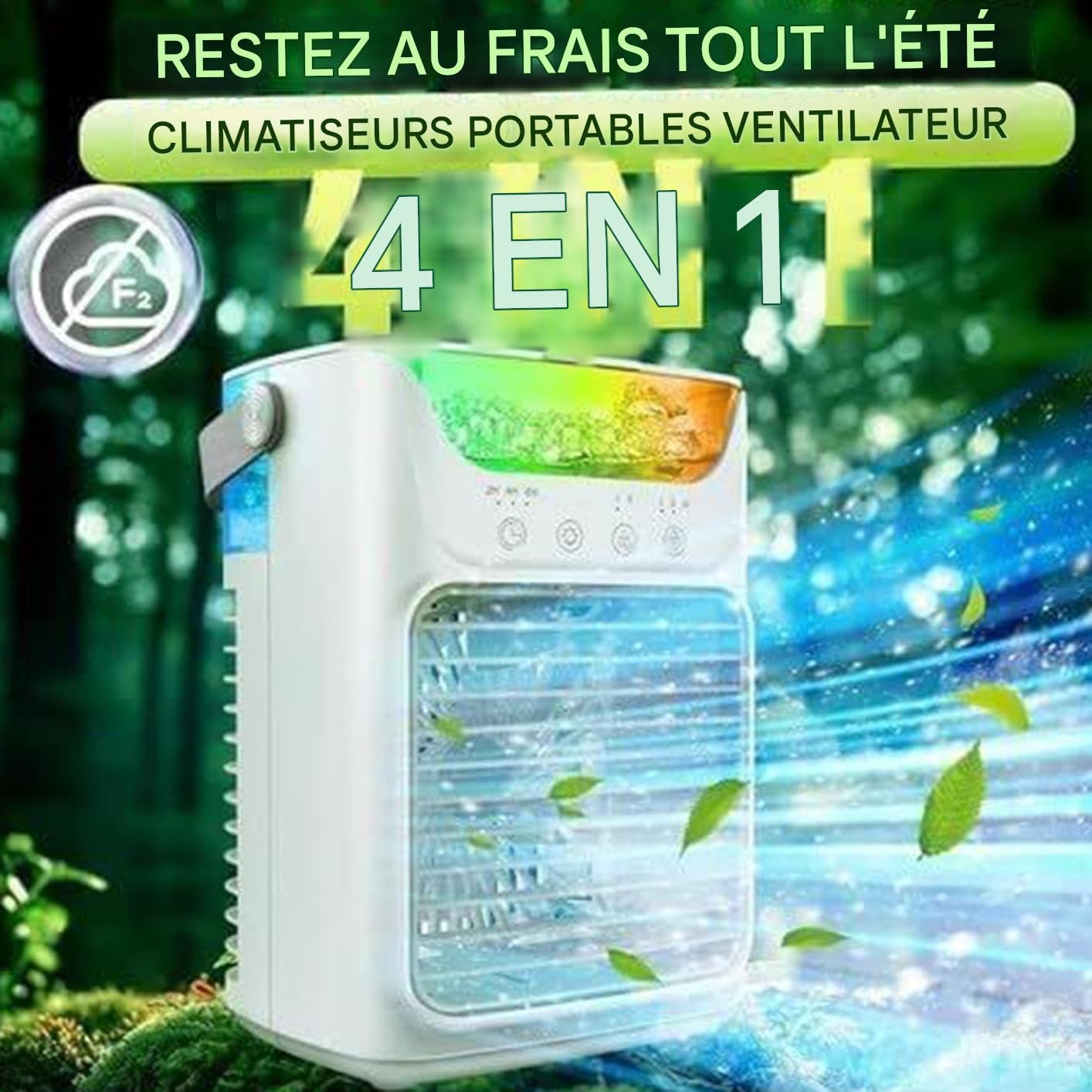 Klimagerät – Büroventilator mit Wassertank – leiser Ventilator für den Sommer, 3 Geschwindigkeitsstufen, Kühler für Büro, Schlafzimmer