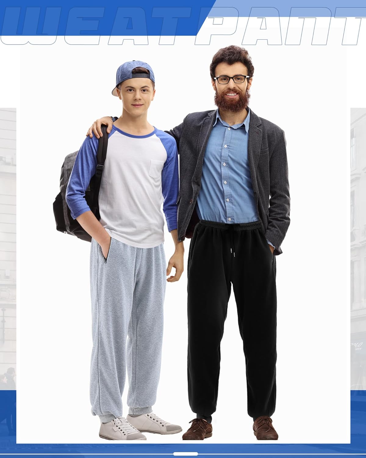 Chuarry 5 Pack Boys Sweatpants Youth Jogger Kids Lightweight Fleece Active Athletic Pants with Zipper Pocket Drawstring