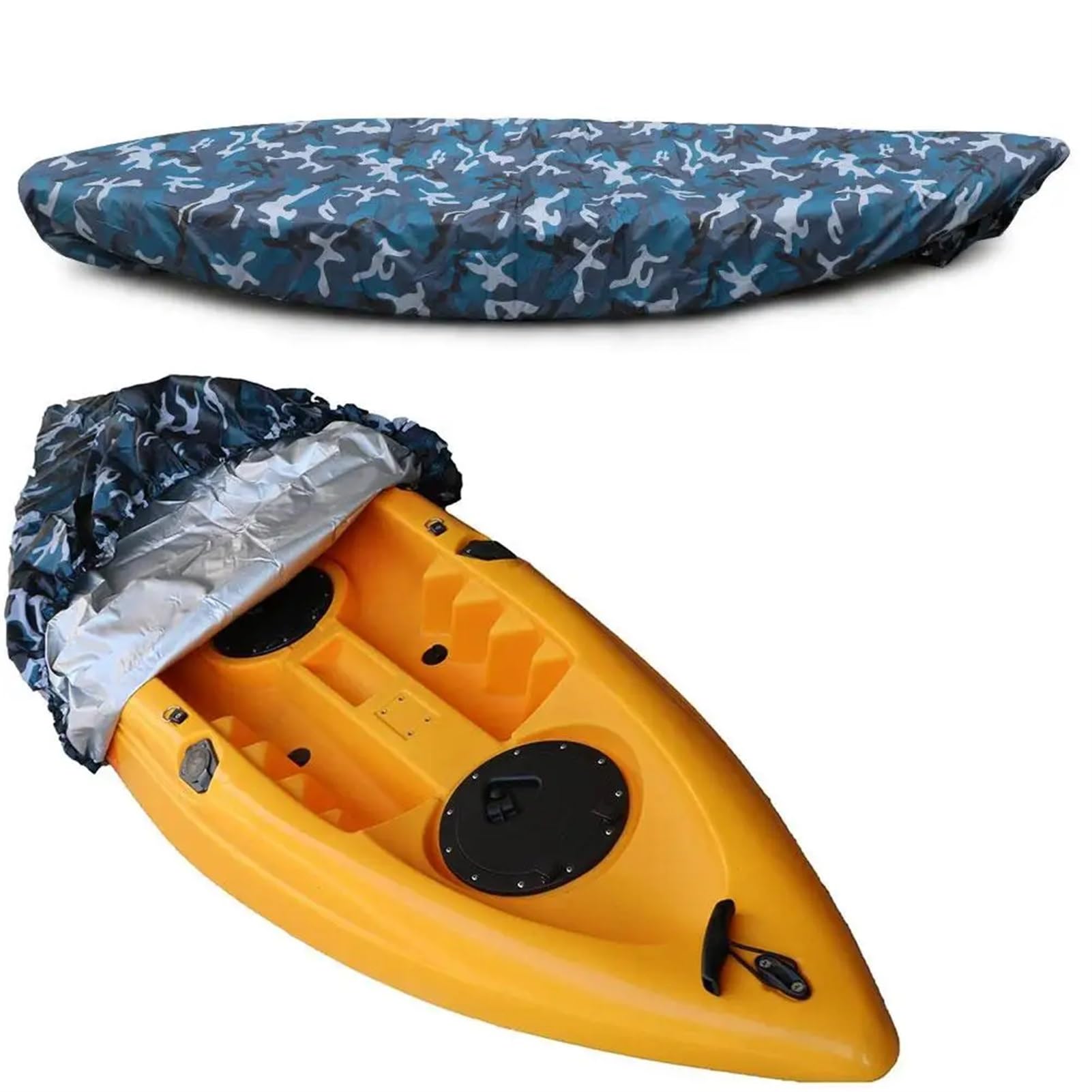 Cubierta De Kayak Funda Universal Profesional for Kayak, Canoa, Barco, Impermeable, Antipolvo y Anti-UV, Funda de Camuflaje for Almacenamiento de Kayak Cubierta para Kayak(3.6 to 4M)