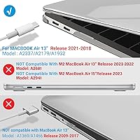 Vista 4 de IBENZER Carcasa rígida para MacBook Air de 13 pulgadas, 2020, 2019, 2018, nueva versión A2179, A1932, carcasa rígida para Apple Mac Air 13 Retina