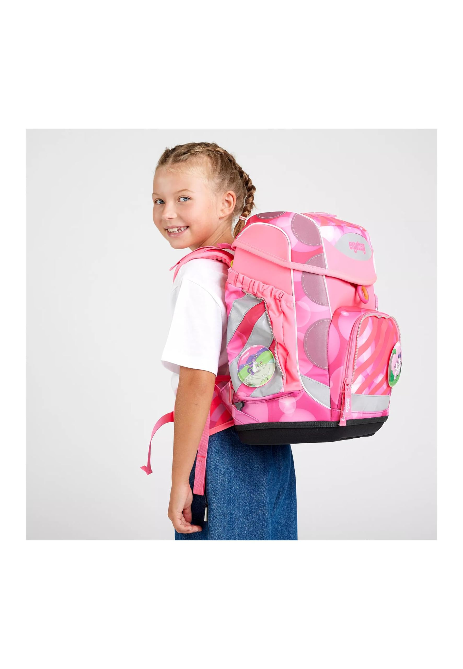 ergobag cubo Set ergonomischer Schulrucksack Klassisch 5-teilig 1. Klasse Grundschule, Mehrfarbig (Mehrfarbig), Einheitsgröße